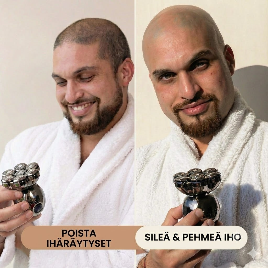 Vexton™ Pro 7D pyörivä partakonesetti 5-in-1 – Langaton parranajokone märkä- ja kuivajoon
