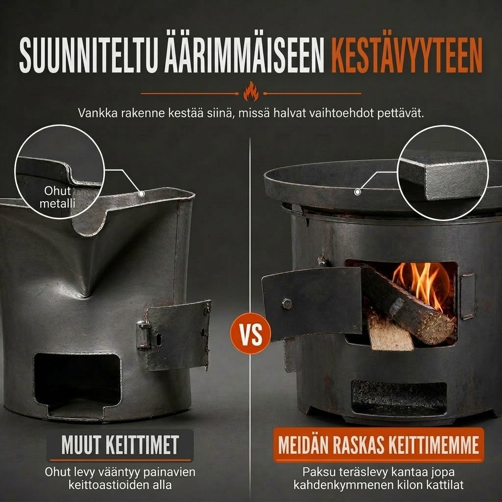VaraLiving™ Kannettava Retkihiiligrilli & -lämmitin (2-in-1 Monitoimiuuni Ulkoiluun)