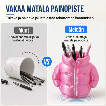 VaraLiving™ 3D-Tulostettu Kynä- ja Mukiteline (Iskunvaimennettu Työpöydän Järjestelijä)