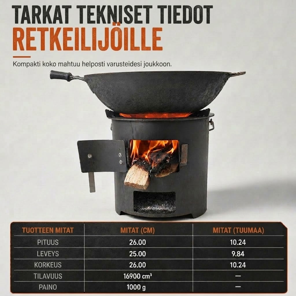 VaraLiving™ Kannettava Retkihiiligrilli & -lämmitin (2-in-1 Monitoimiuuni Ulkoiluun)