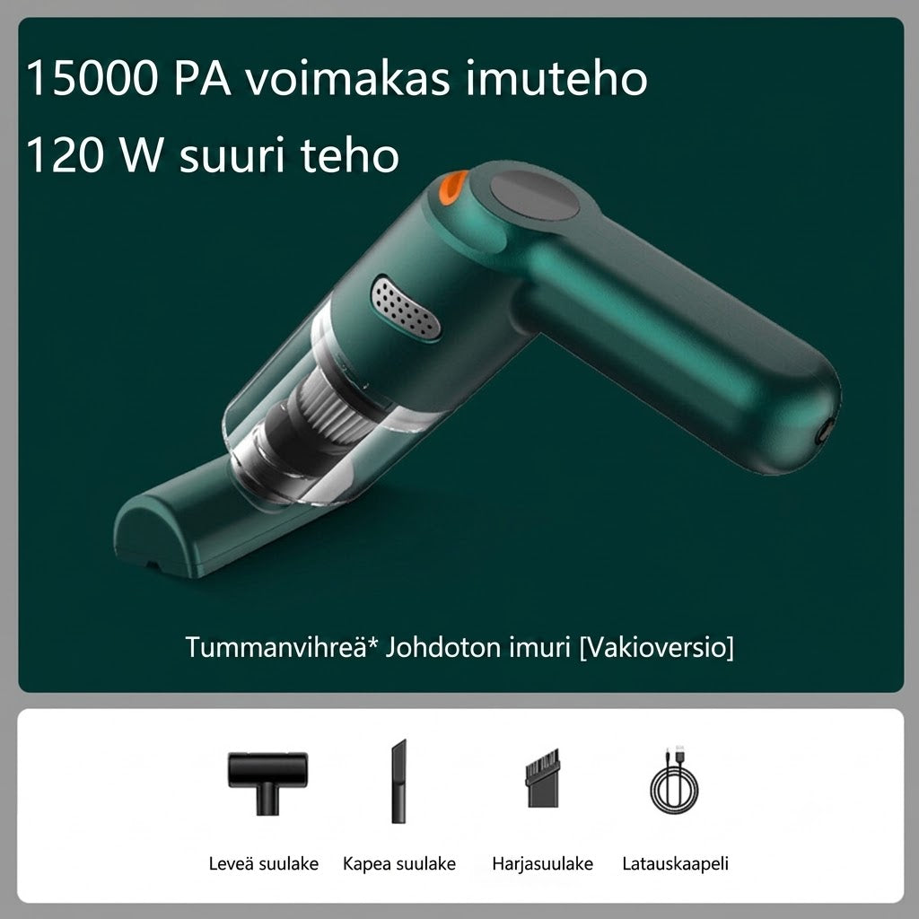 Tehokas johdoton autonimuri – Kompakti ja voimakas imuteho