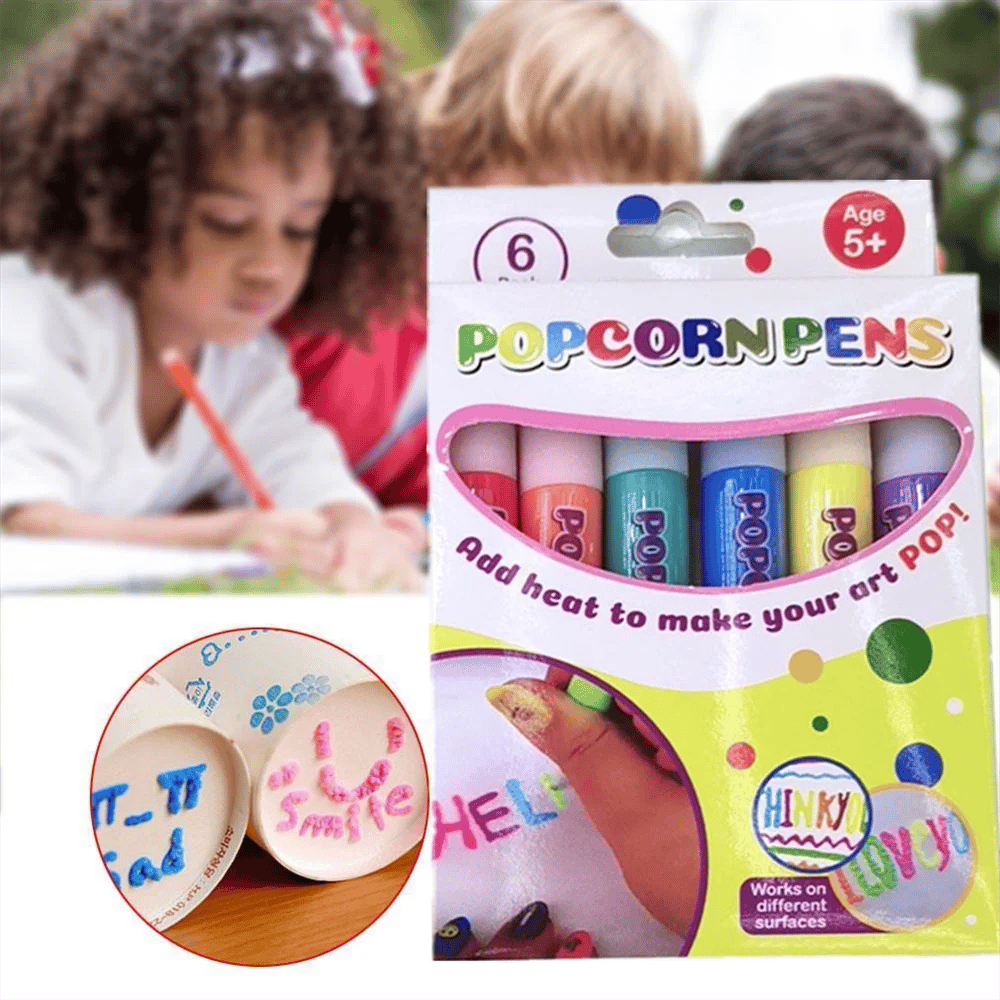 KiddieGlow™ Maagiset 3D Popcorn-kynät Lapsille