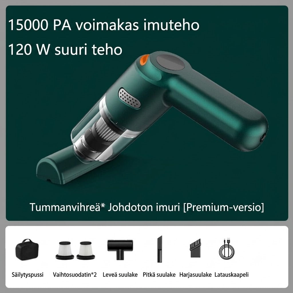 Tehokas johdoton autonimuri – Kompakti ja voimakas imuteho