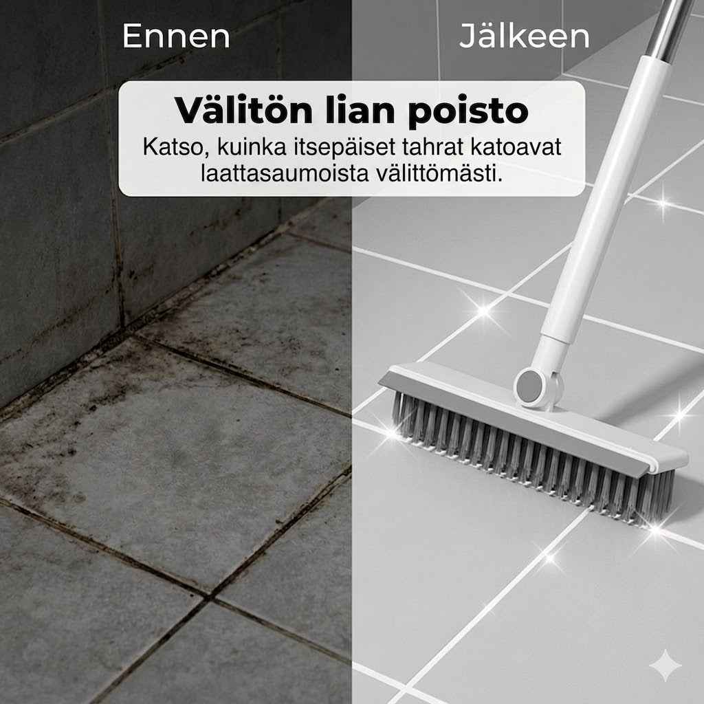 2-in-1 sauma- ja nurkkaharja ikkunalastalla