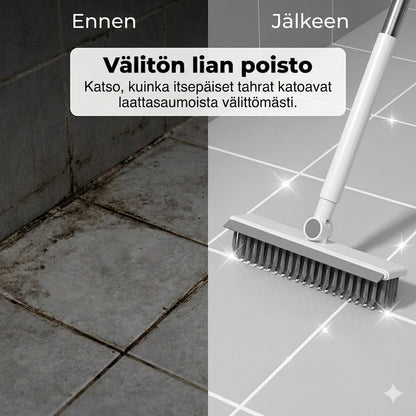 2-in-1 sauma- ja nurkkaharja ikkunalastalla