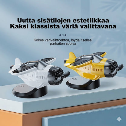 Pyörivä aurinkoenergia-lentokone – auton kojelautakoriste