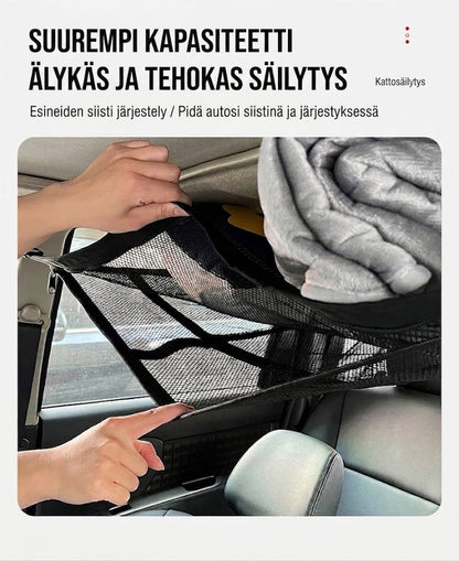 SilkEase™ Auton Katon Säilytysverkko Vetoketjulla