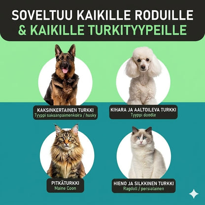 Kaksipuolinen harja koirille & kissoille – poistaa irtokarvat helposti ja vähentää karvanlähtöä