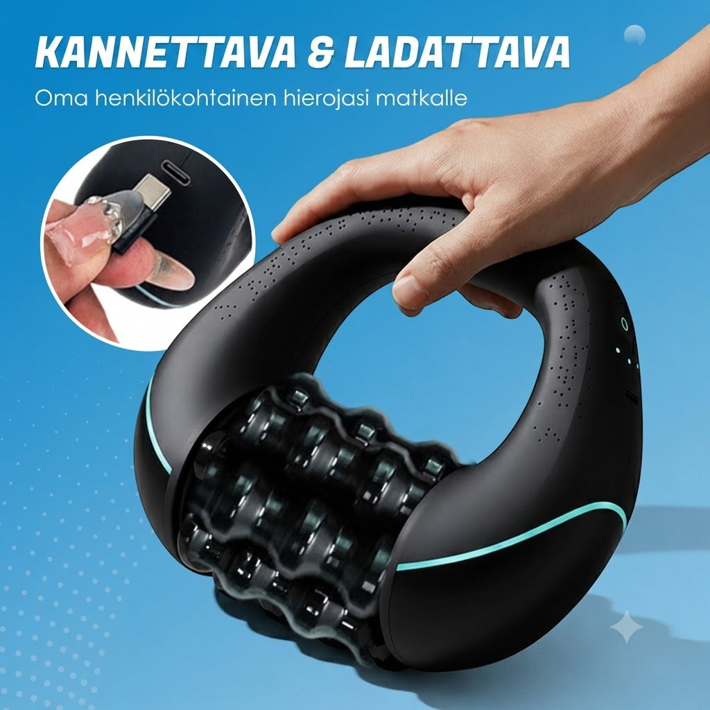 Sähköinen käsirullahierontalaite syvähierontaan