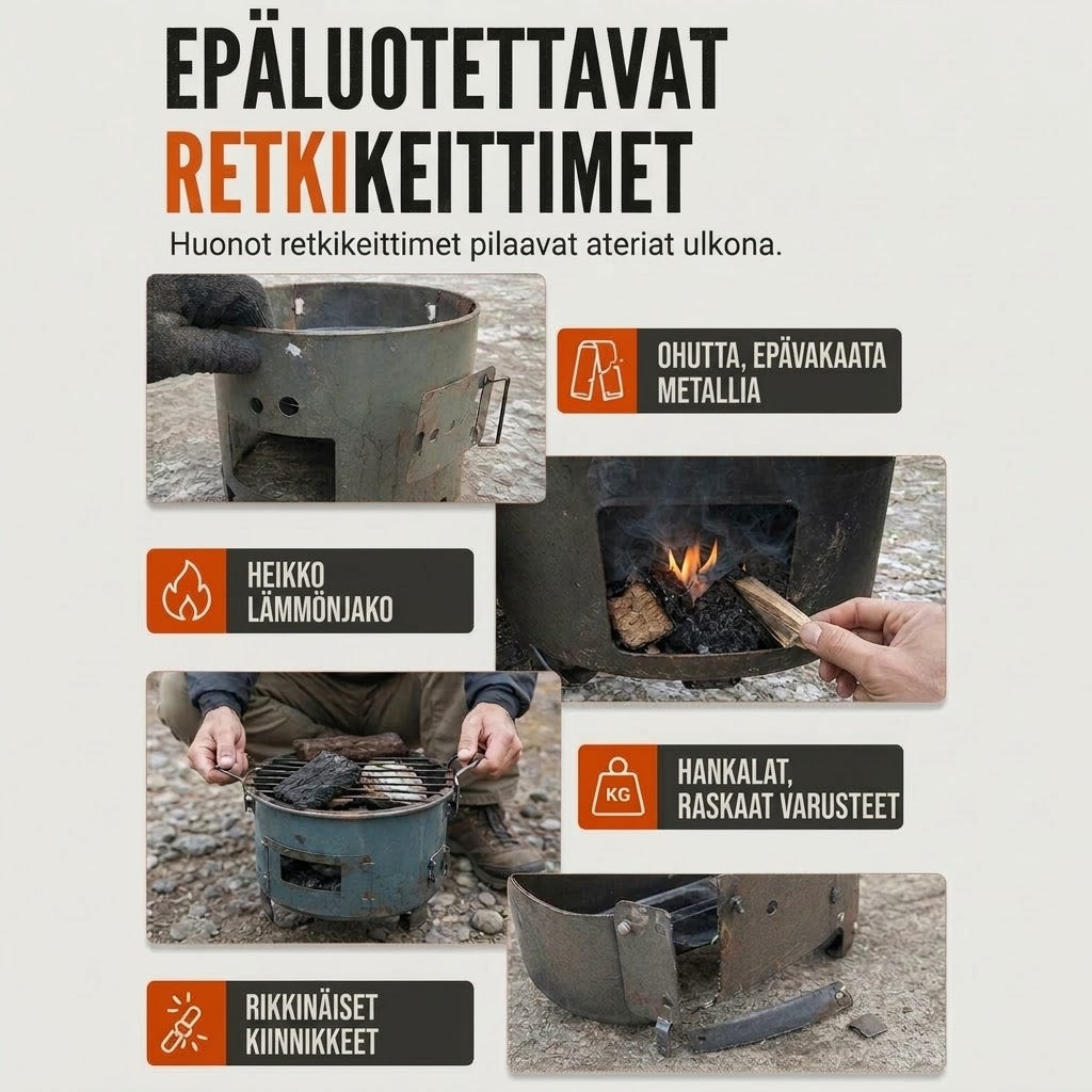 VaraLiving™ Kannettava Retkihiiligrilli & -lämmitin (2-in-1 Monitoimiuuni Ulkoiluun)