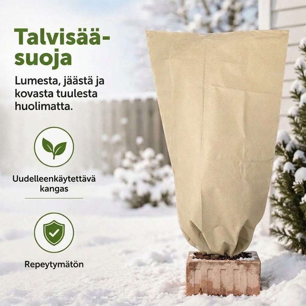 OmniLiving™ Kasvien Pakassuoja | Kestävä Kuitukangas Kiristysnyörillä