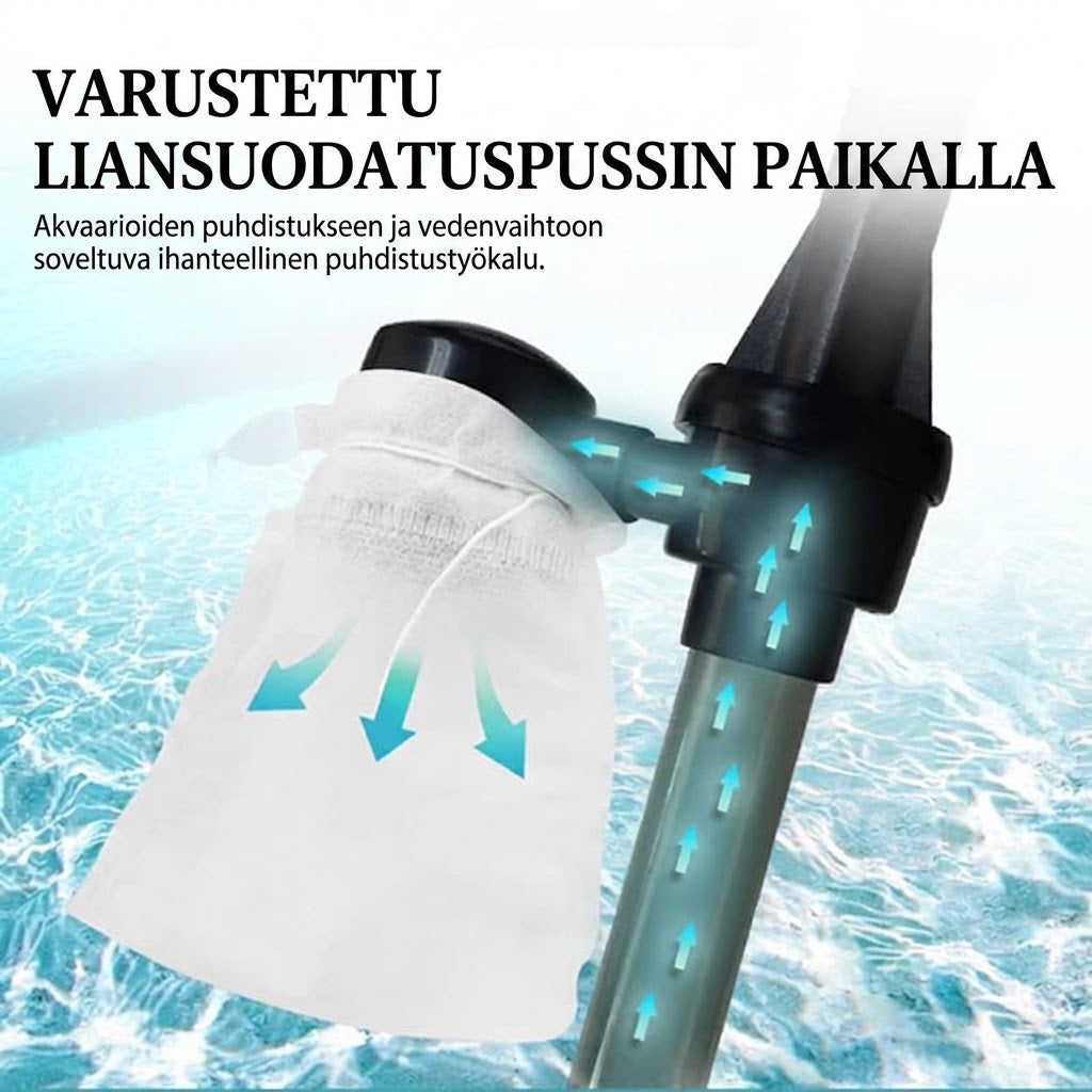 Sähkökäyttöinen Akvaarion Pohjaimuri Paristokäyttöinen