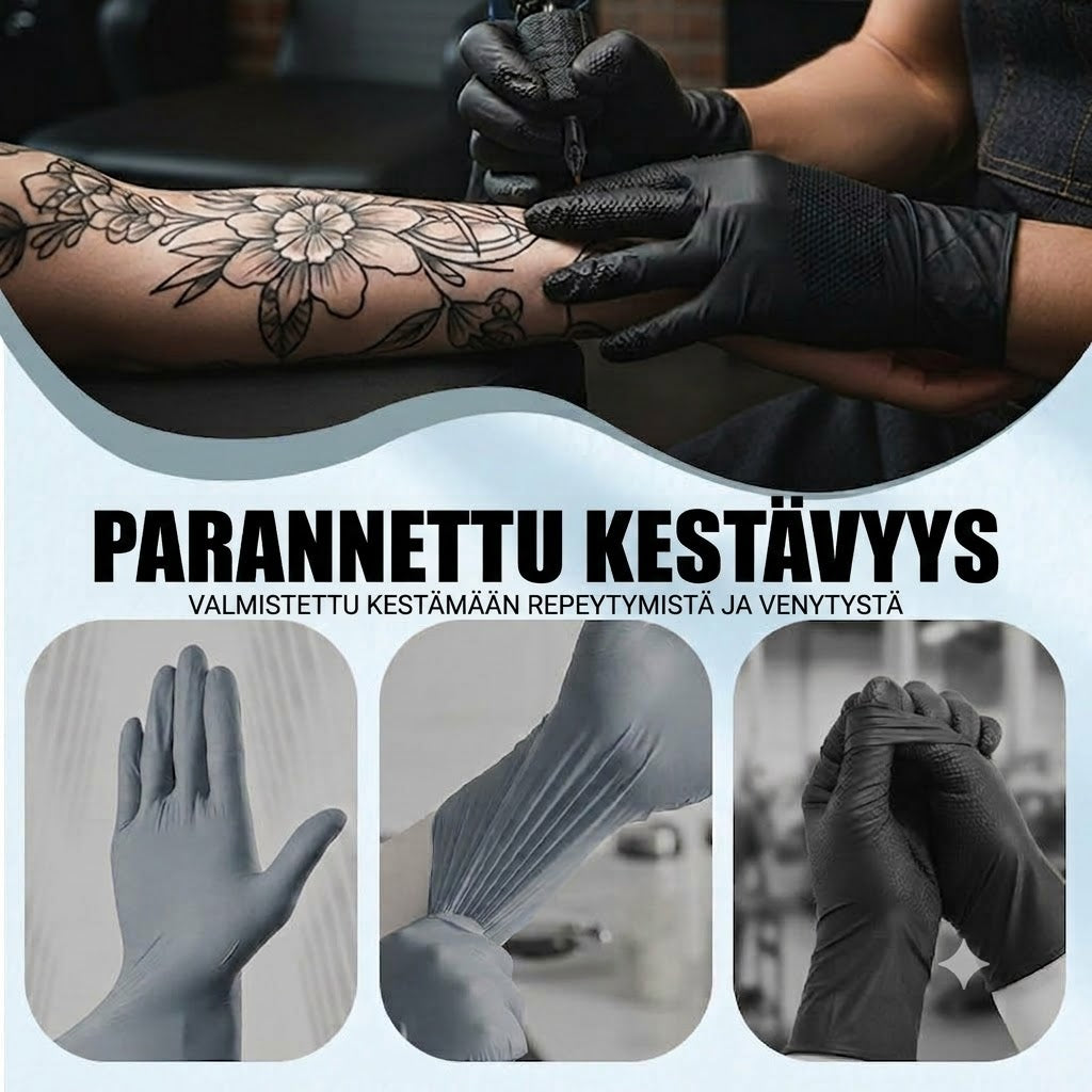 ANBOSON™ Vahvistetut Puuterittomat Nitriilikäsineet