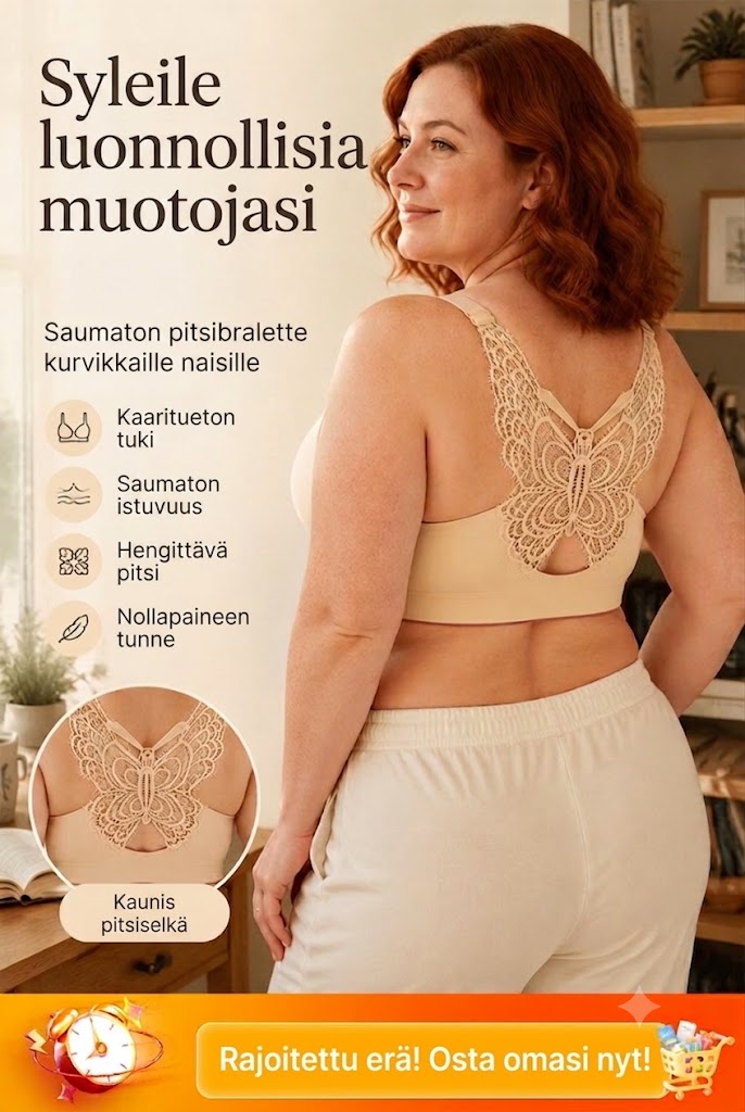 Kaaritueton perhosbrodeerattu rintaliivi Osta 1 saa 2