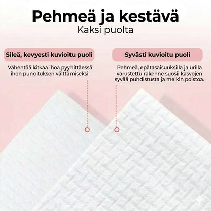 Puristettu puuvillapyyhe – erittäin helppo ottaa mukaan
