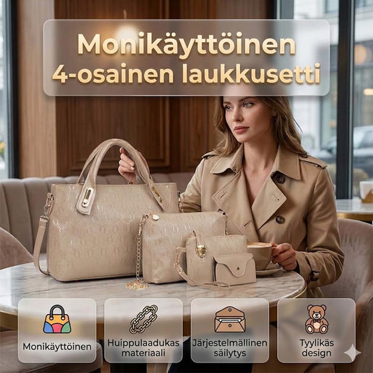 Monikäyttöinen 4-in-1 käsilaukku naisille