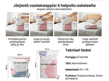 3D-tyhjiöpussi ilman pumppua (pystyyn nouseva)