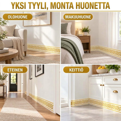 VaraLiving™ Itsekiinnittyvä PVC-Reunalista (Helppo Asennus & Kestävä Seinäkoriste)
