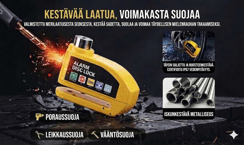 Älykäs hälyttävä jarrulevylukko