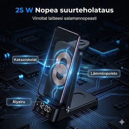 3-in-1-pikalaturi langattomalla latauksella