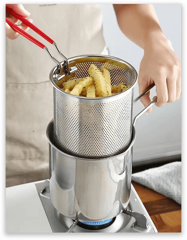 OmniLiving™ Friteerauskattila Ruostumatonta Terästä (3-osainen setti)