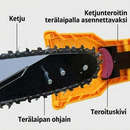 Universaali moottorisahan teroitin – nopea ja tarkka huolto