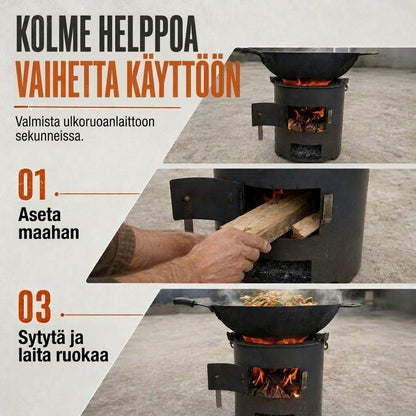 VaraLiving™ Kannettava Retkihiiligrilli & -lämmitin (2-in-1 Monitoimiuuni Ulkoiluun)