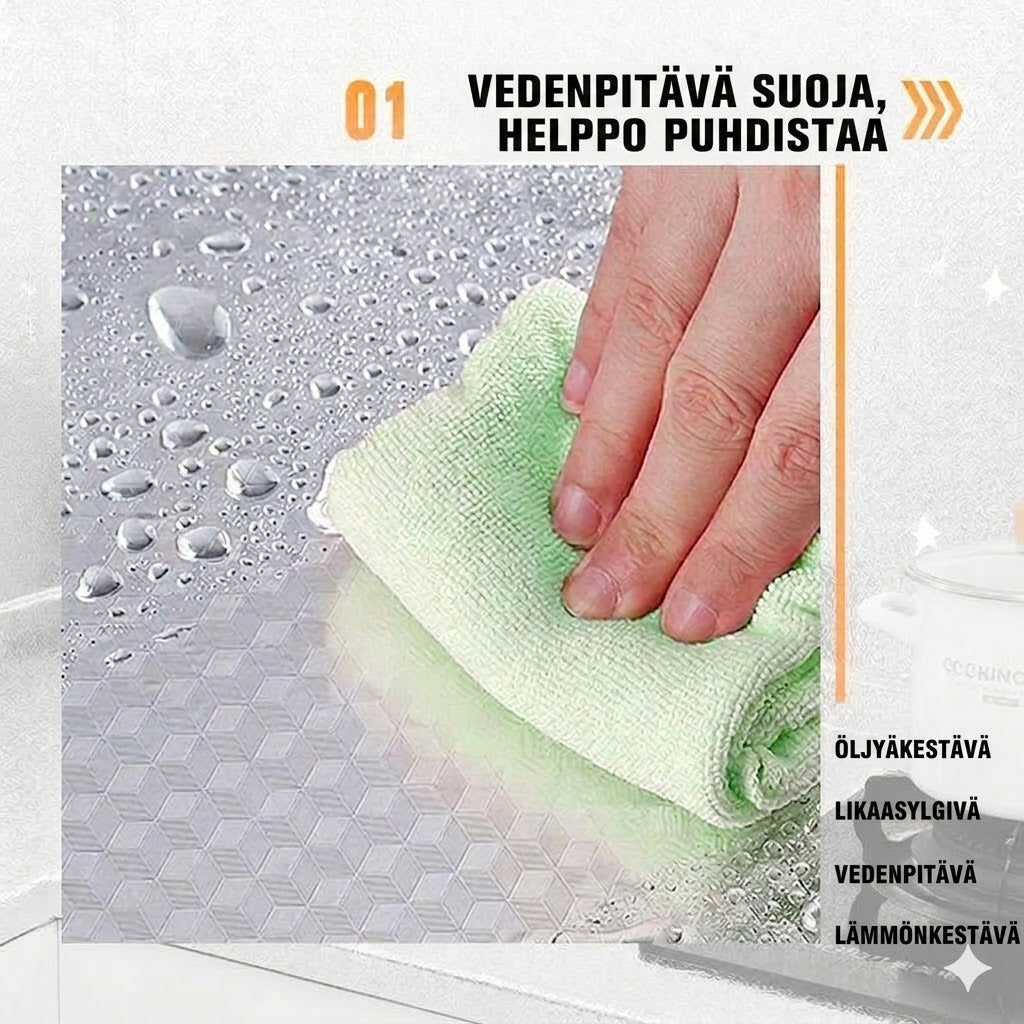 Itseliimautuva keittiökalvo kaappeihin ja työtasoille – tehokas öljysuoja