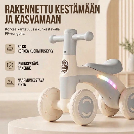 OmniLiving™ 4-Pyöräinen Tasapainopyörä Lapsille | Musiikilla & LED-Valoilla