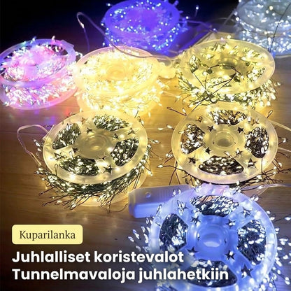 OmniLiving™ Kuparilanka LED-Ilotulitusvalot (Vedenpitävä + Kaukosäädin)