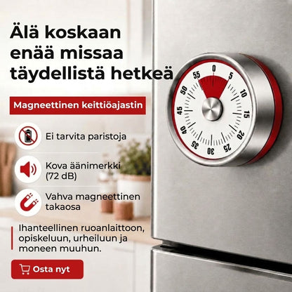 OmniLiving™ Magneettinen Mekaaninen Keittiöajastin (Leivonta & Ruoanlaitto)