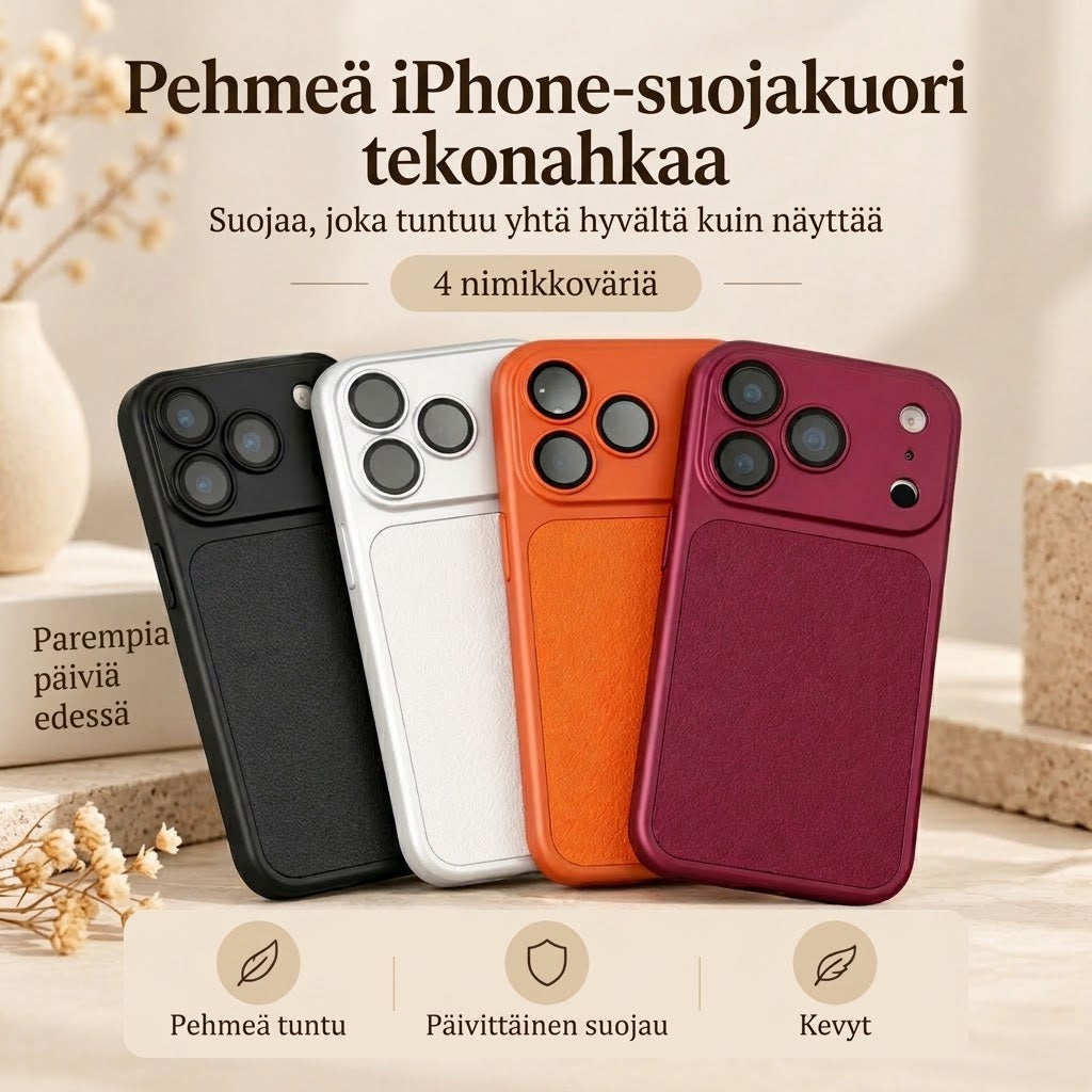 VaraLiving™ Ylellinen iPhone-Nahkakuori