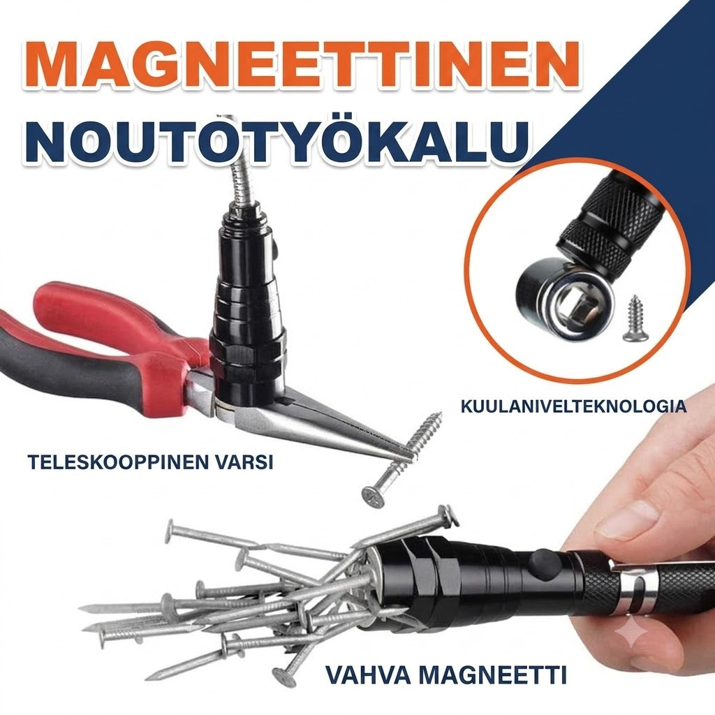 Magnetisk teleskopficklampa med 360° svanhals – Superstark