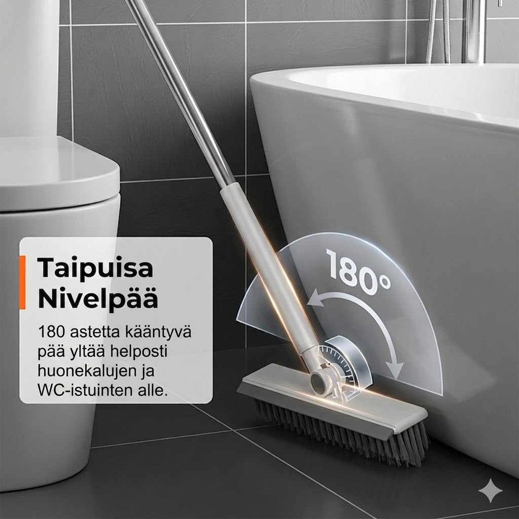 2-in-1 sauma- ja nurkkaharja ikkunalastalla