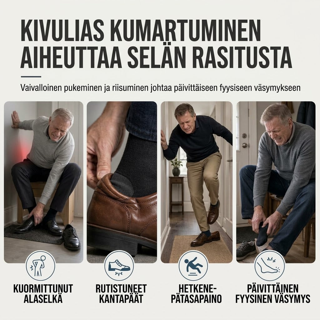 OmniLiving™ Pitkä Teleskooppi-Kengänlusikka (Ruostumaton Teräs / Ergonominen)