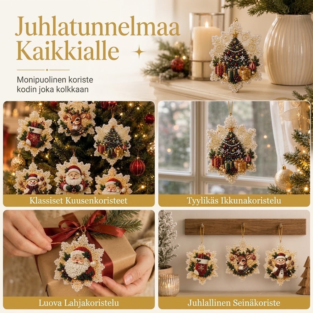 OmniLiving™ DIY Joulukoristeiden Maalaussetti (Luovat Kuusenkoristeet)