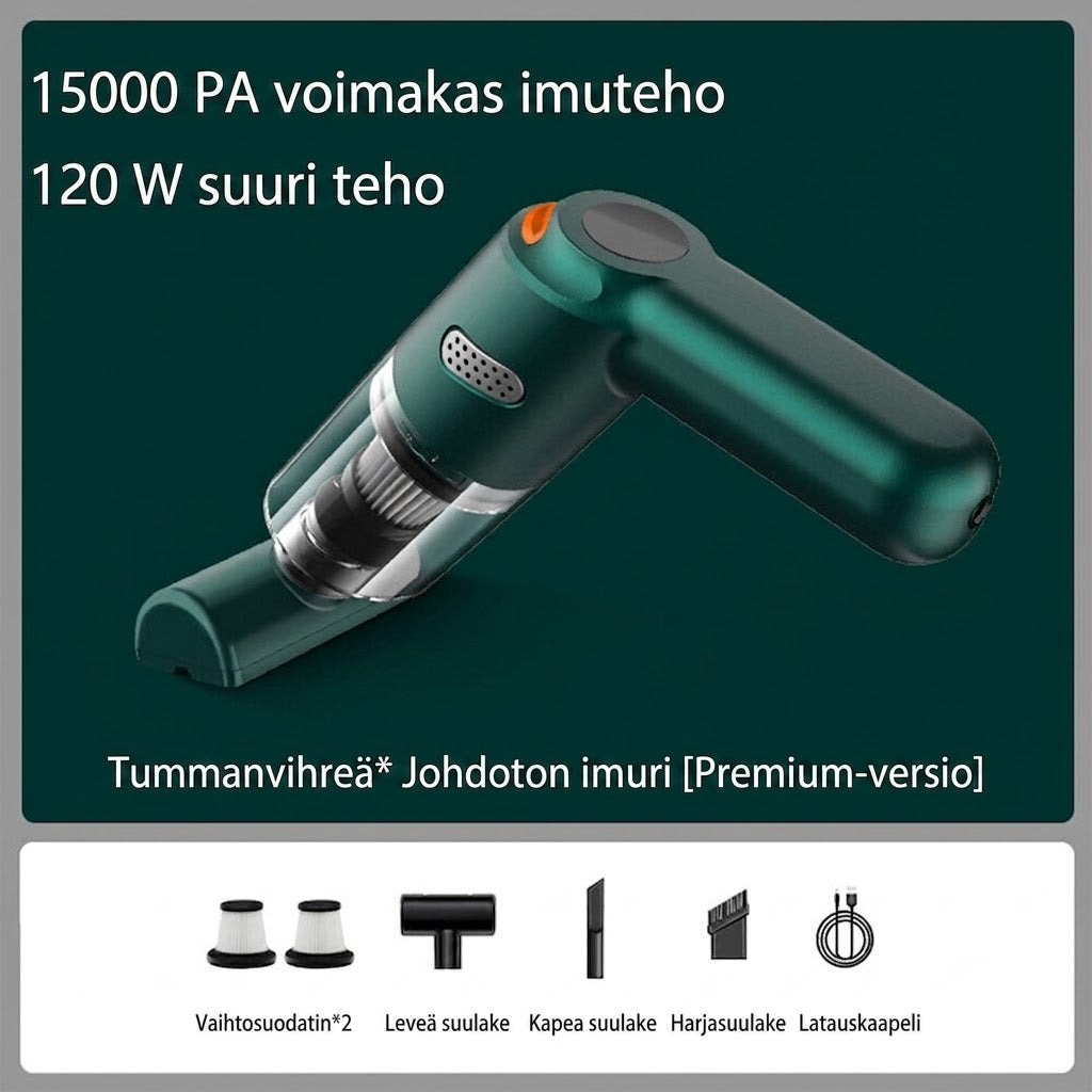 Tehokas johdoton autonimuri – Kompakti ja voimakas imuteho