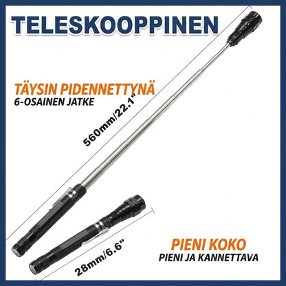 Magnetisk teleskopficklampa med 360° svanhals – Superstark