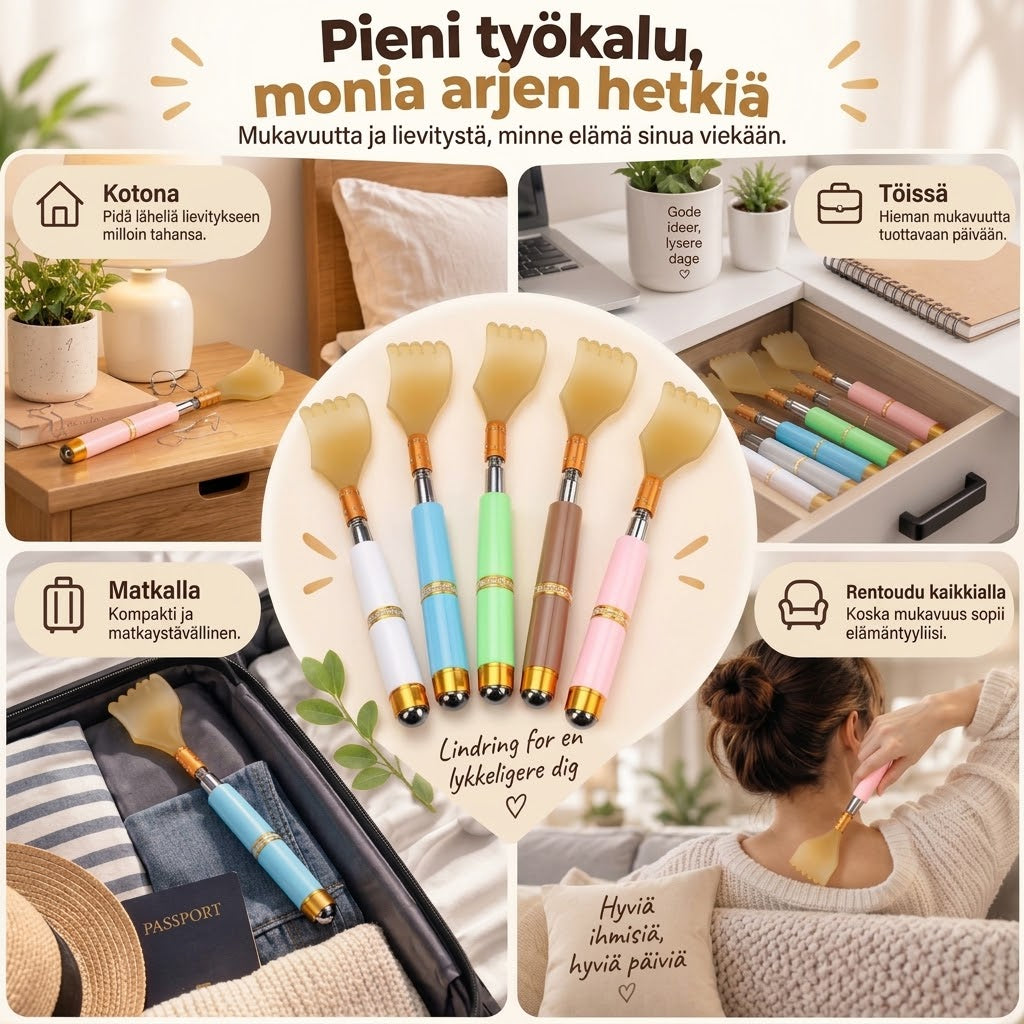 OmniLiving™ Teleskooppi-Selänraaputin (Ruostumaton Teräs / Ergonominen)
