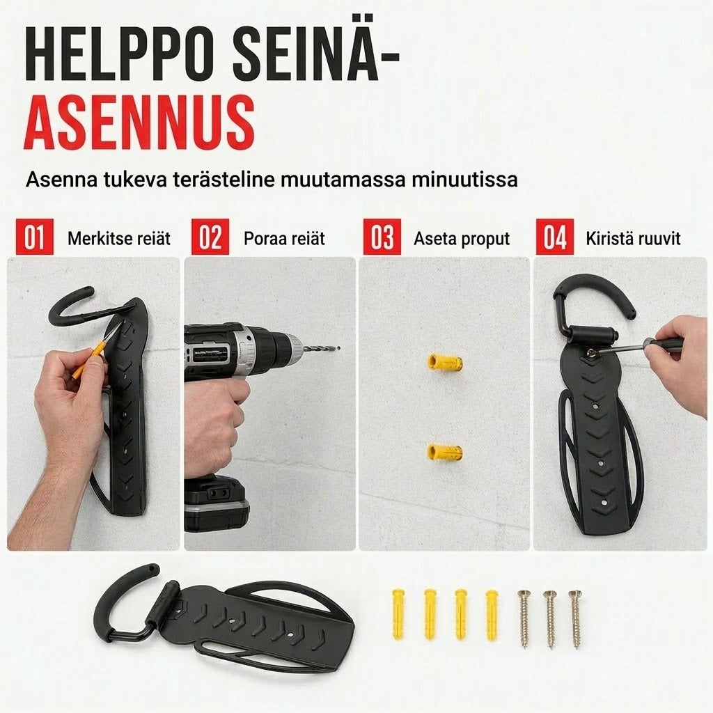 VaraLiving™ Polkupyörän Seinäteline