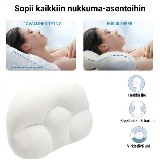 VaraLiving™ Ergonominen Niskatyyny & Ristiseläntuki (Painetta Lievittävä Muistivaahtotyyny)