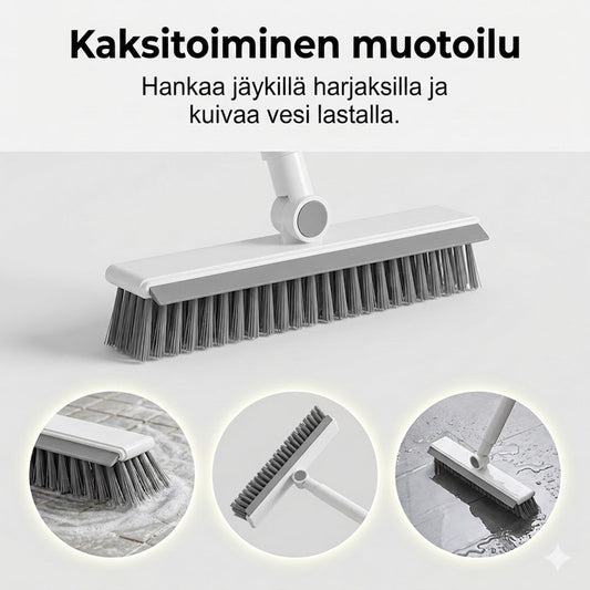 2-in-1 sauma- ja nurkkaharja ikkunalastalla