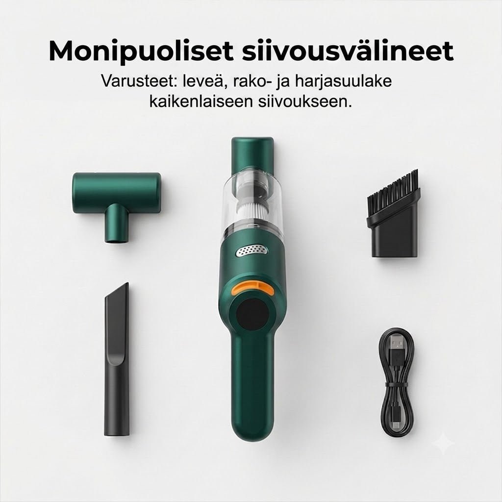 Tehokas johdoton autonimuri – Kompakti ja voimakas imuteho