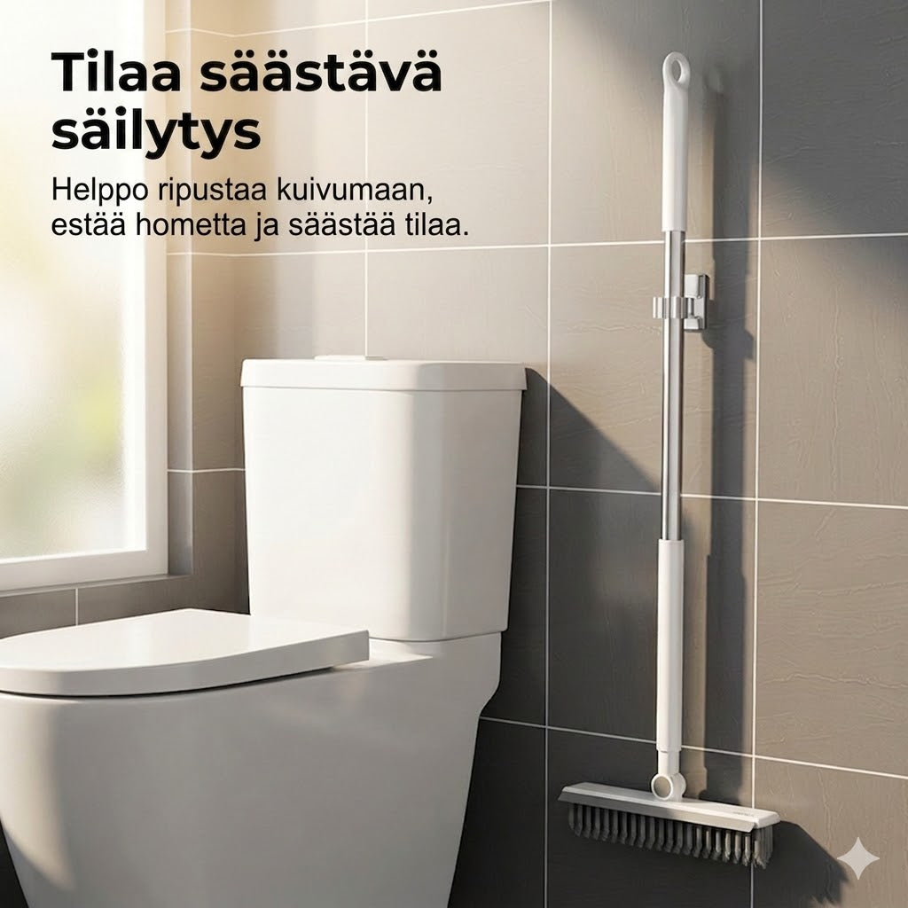 2-in-1 sauma- ja nurkkaharja ikkunalastalla
