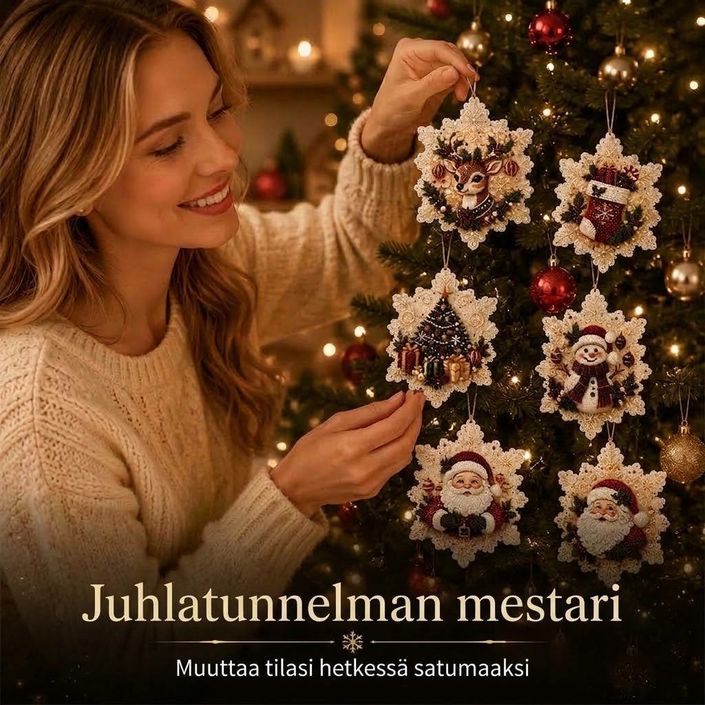 OmniLiving™ DIY Joulukoristeiden Maalaussetti (Luovat Kuusenkoristeet)