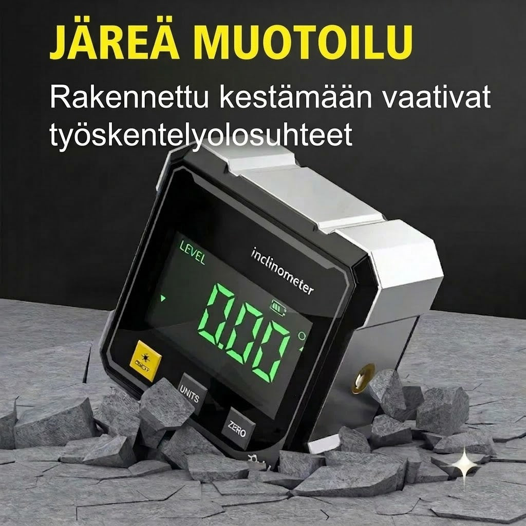 Vexton™ Pro digitaalinen magneettinen laserkallistusmittari – Tarkka kaksipuolinen kulmamittari rakentamiseen