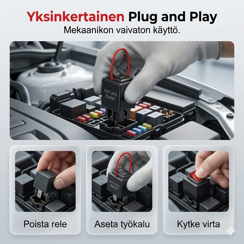 Autoreleen testaussarja (sis. hyppylangat)