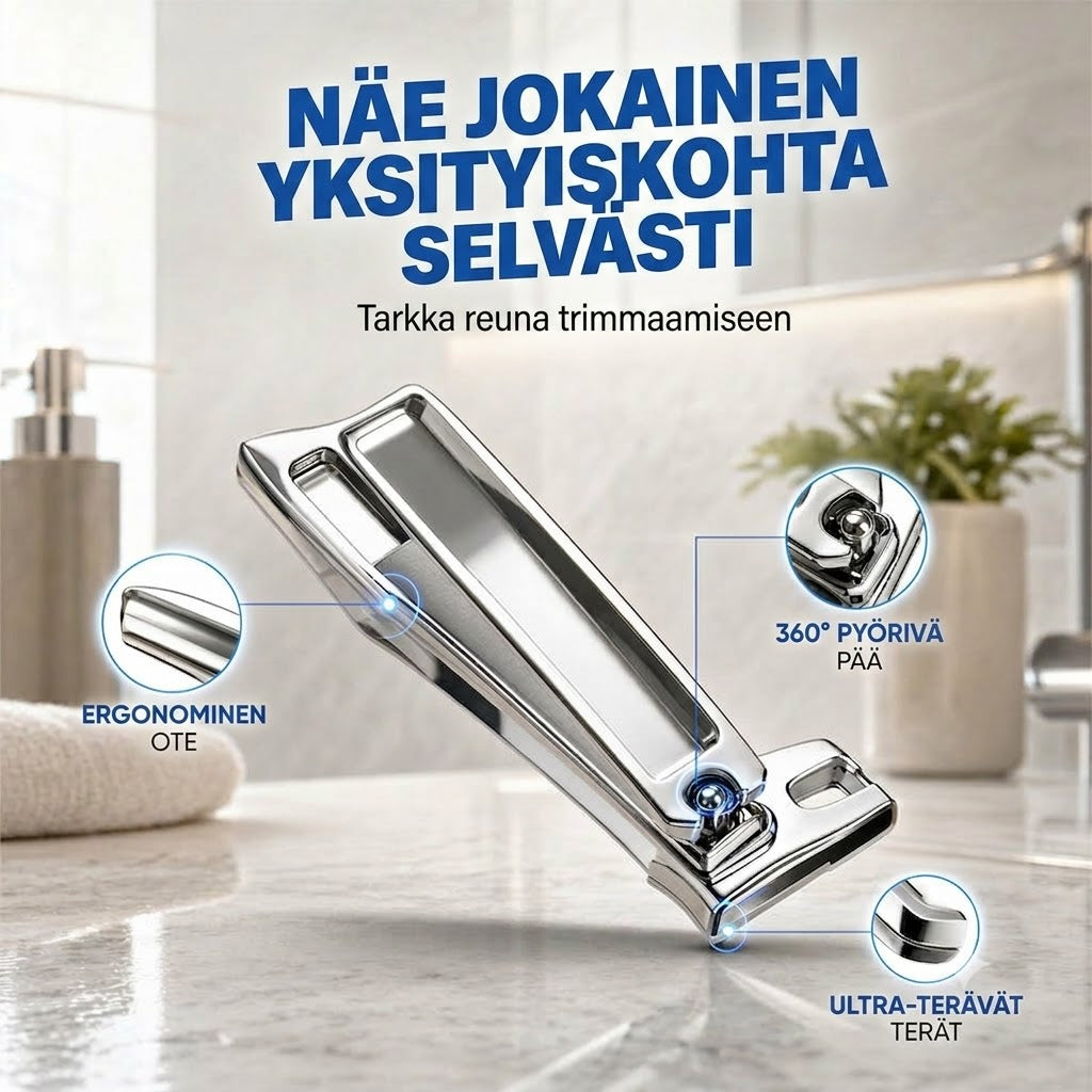 FlexiGrip™ 360° Pyörivä Ruostumaton Kynsileikkuri