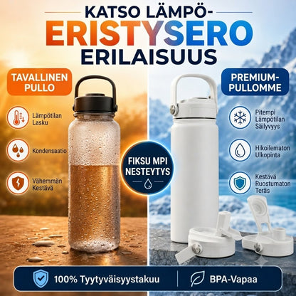 Korkealaatuinen terästermosmuki – Vakuumieristetty termospullo ruostumattomasta teräksestä