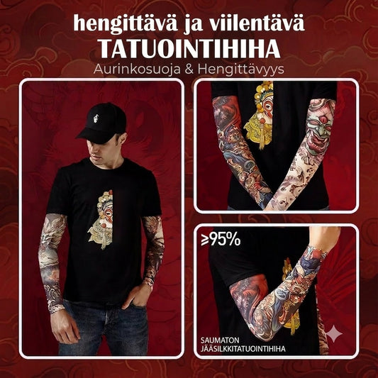 Viilentävä UV-suojahiha tatuointikuviolla
